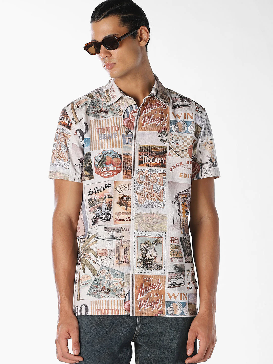 Printed Resort Collar Shirt
