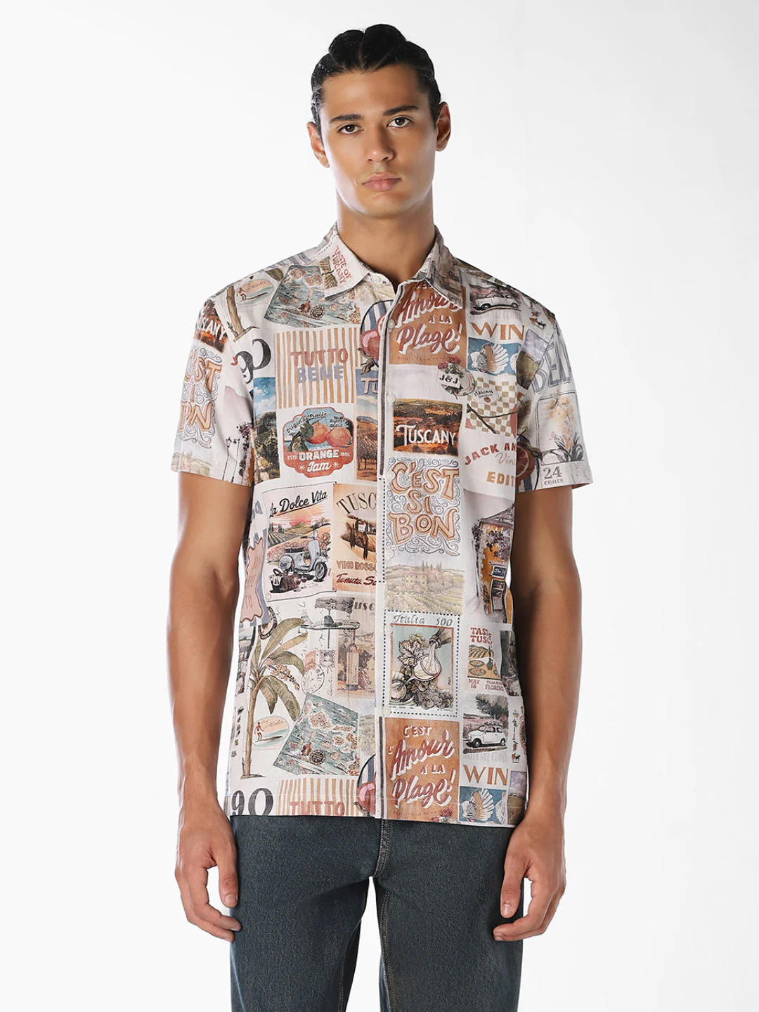 Printed Resort Collar Shirt - Image 2