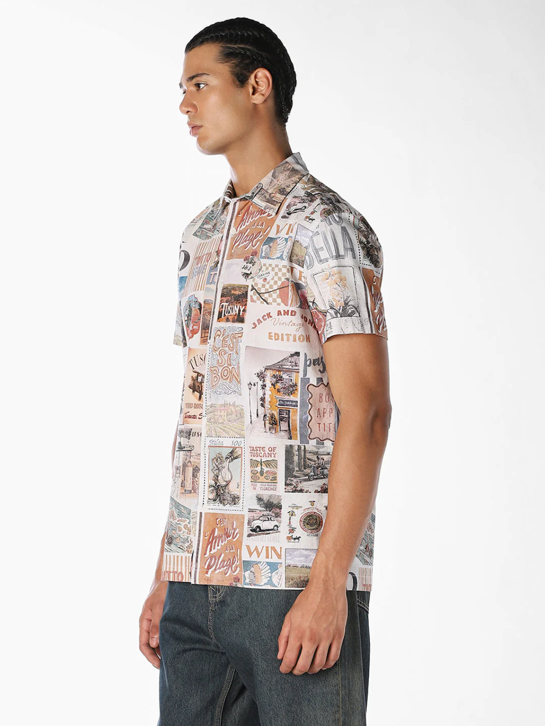 Printed Resort Collar Shirt - Image 3