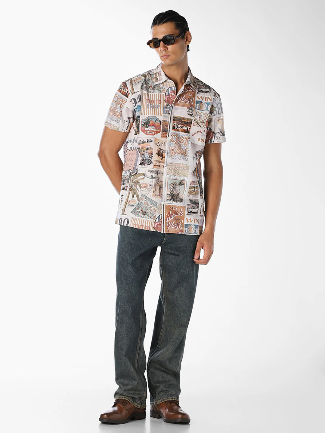Printed Resort Collar Shirt - Image 6