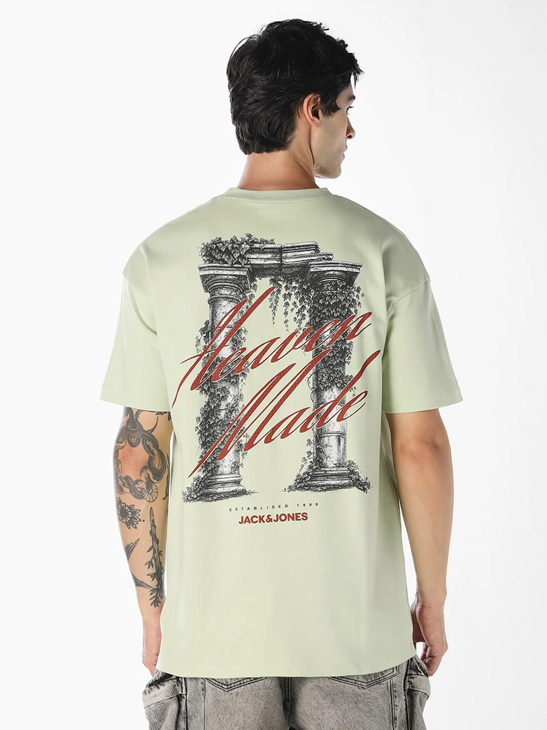 Sage Green Graphic Oversized T-Shirt - Image 4
