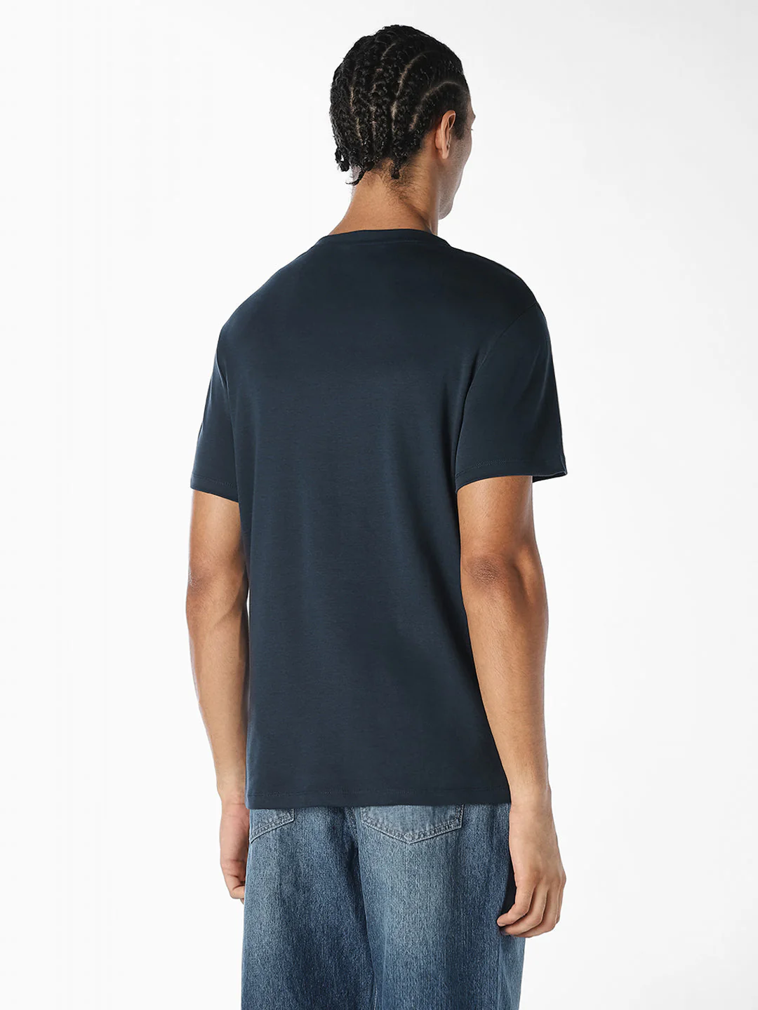 Navy Blue Graphic Print T-Shirt - Image 4