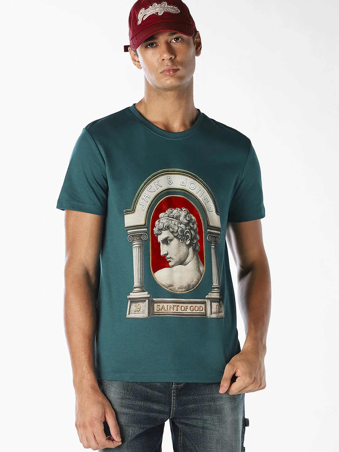 Turquoise Graphic Print T-Shirt