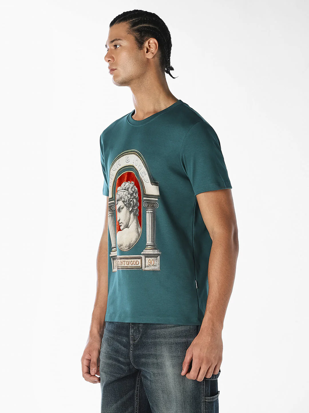 Turquoise Graphic Print T-Shirt - Image 3