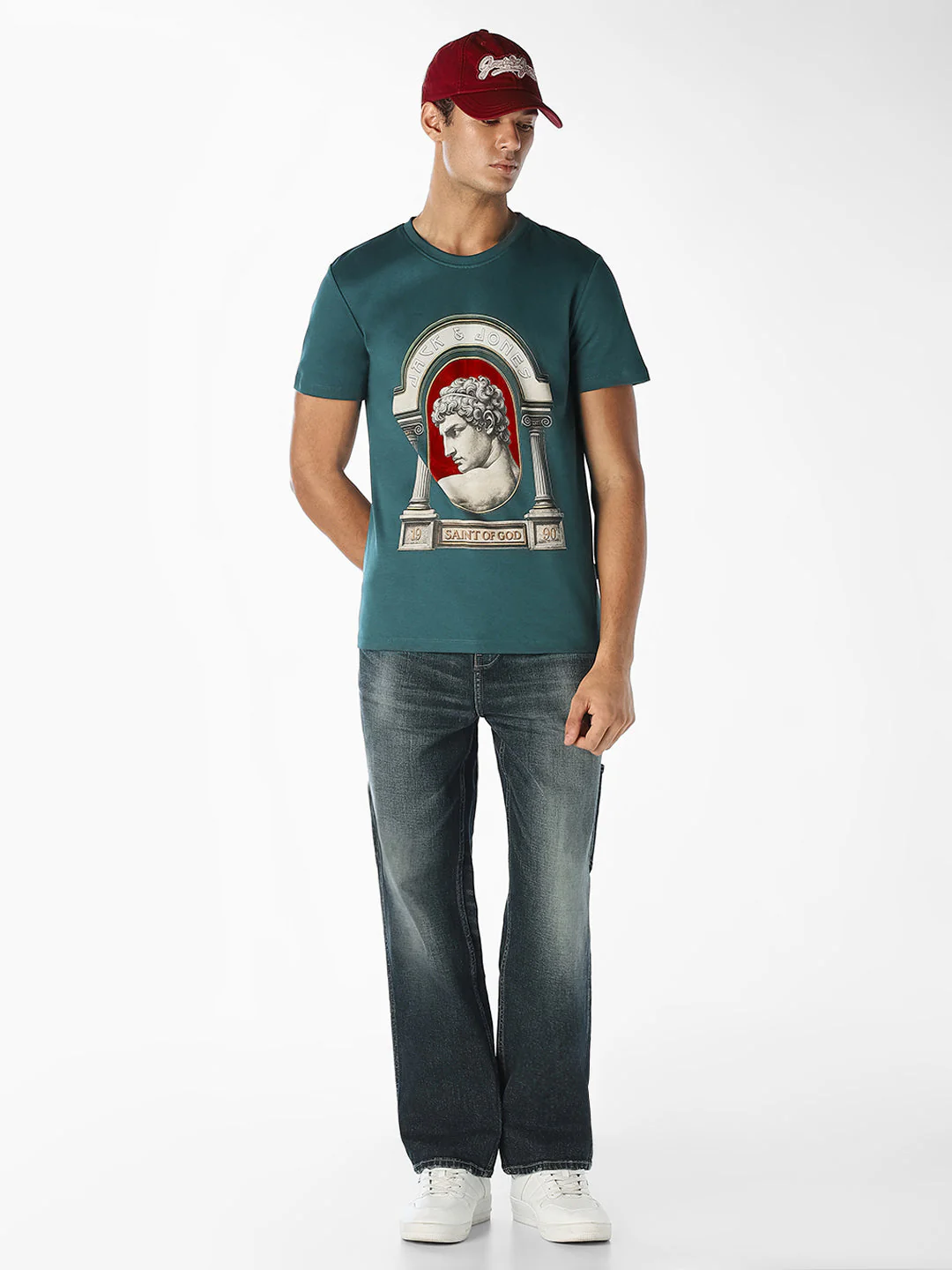 Turquoise Graphic Print T-Shirt - Image 6