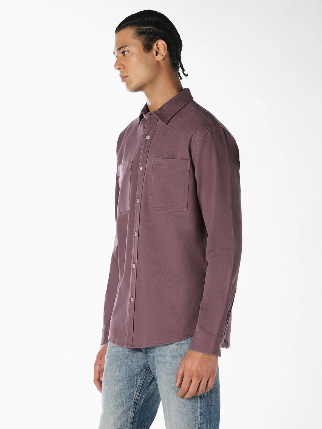 Textured Twill Cotton Shirt - Image 3