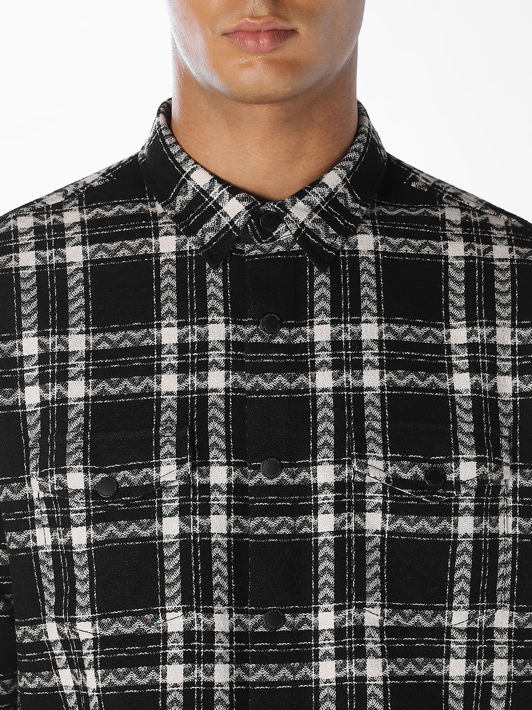 Check Print Cotton Shirt - Image 5