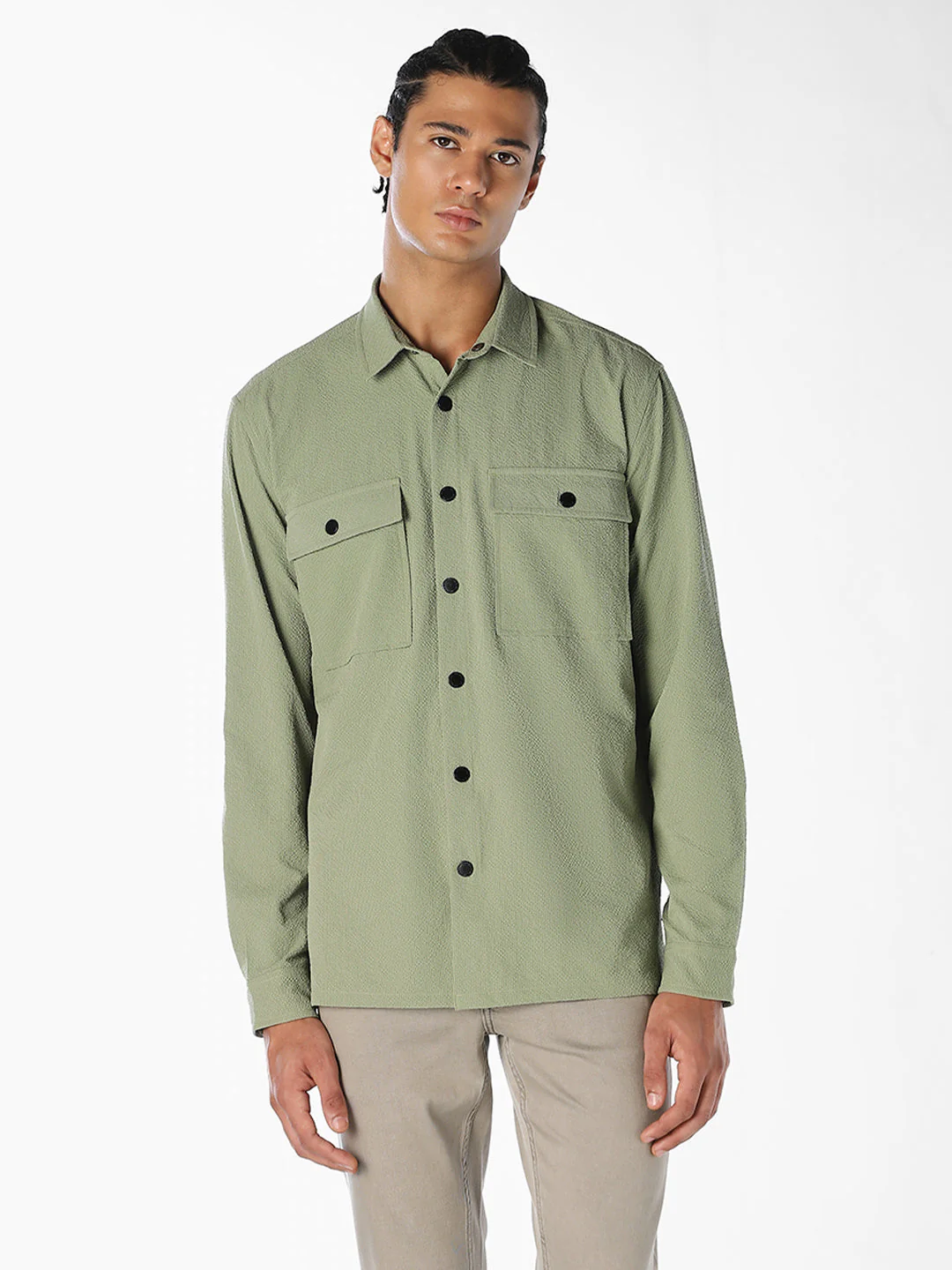 Textured Cotton Shirt - Image 2