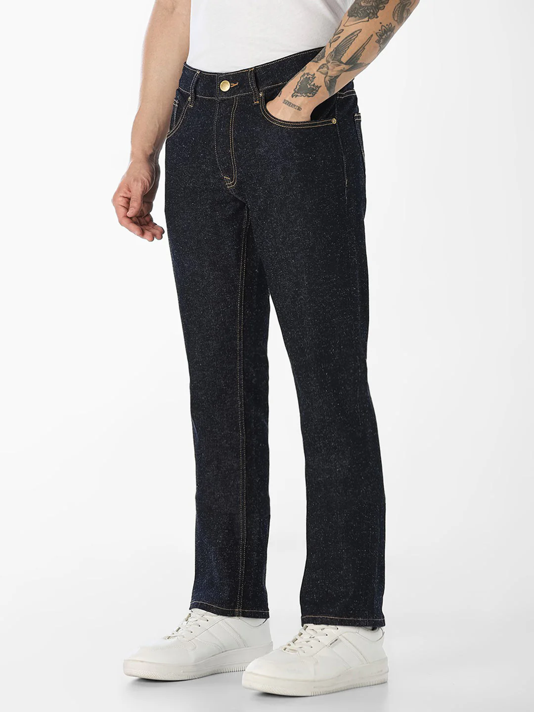 Dark Blue 5 Pocket Clark Regular Fit Jeans - Image 2