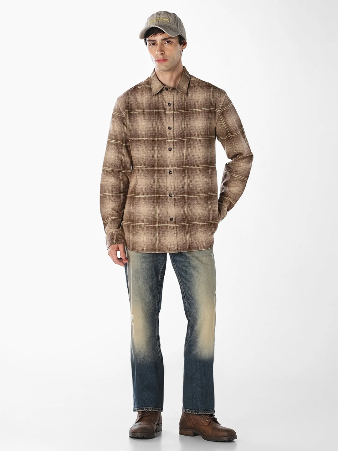 Blue Faded Bootcut Jeans - Image 6