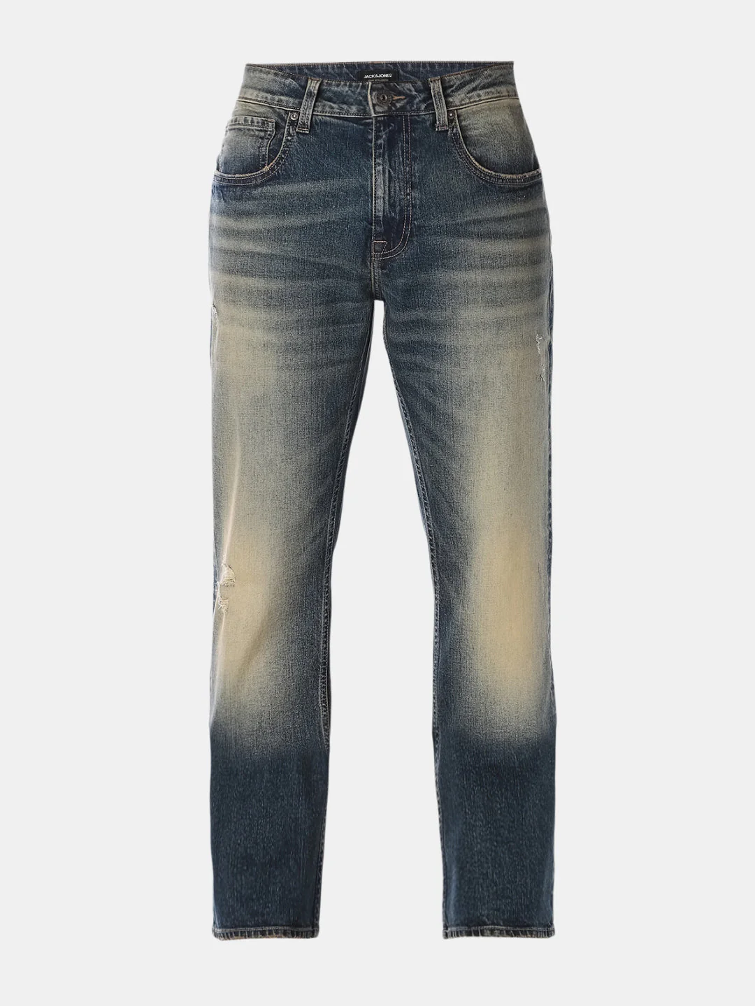 Blue Faded Bootcut Jeans - Image 7