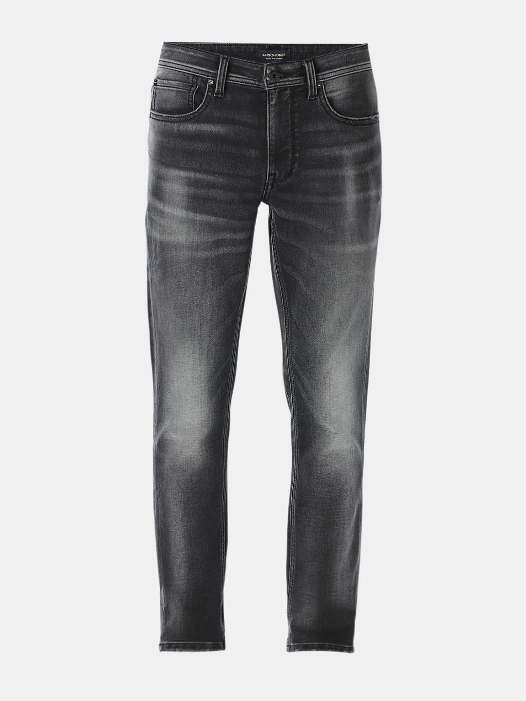 Grey Washed Slim Fit 5-Pocket Jeans - Image 7