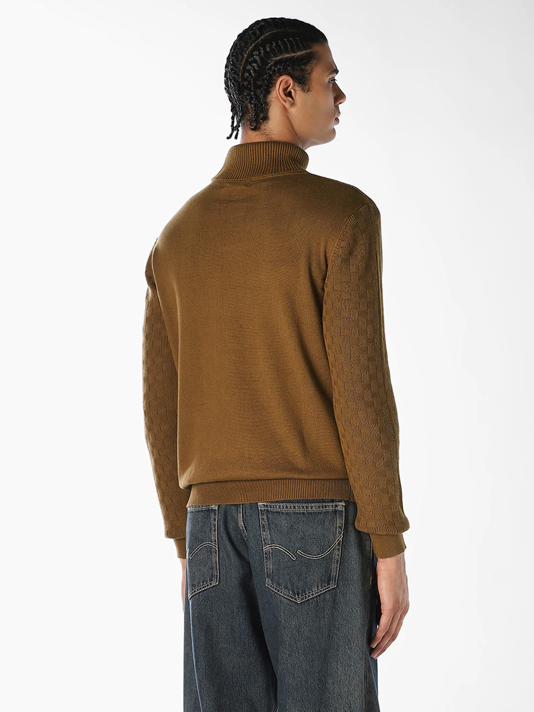 Textured high-neck Pullover - Image 4