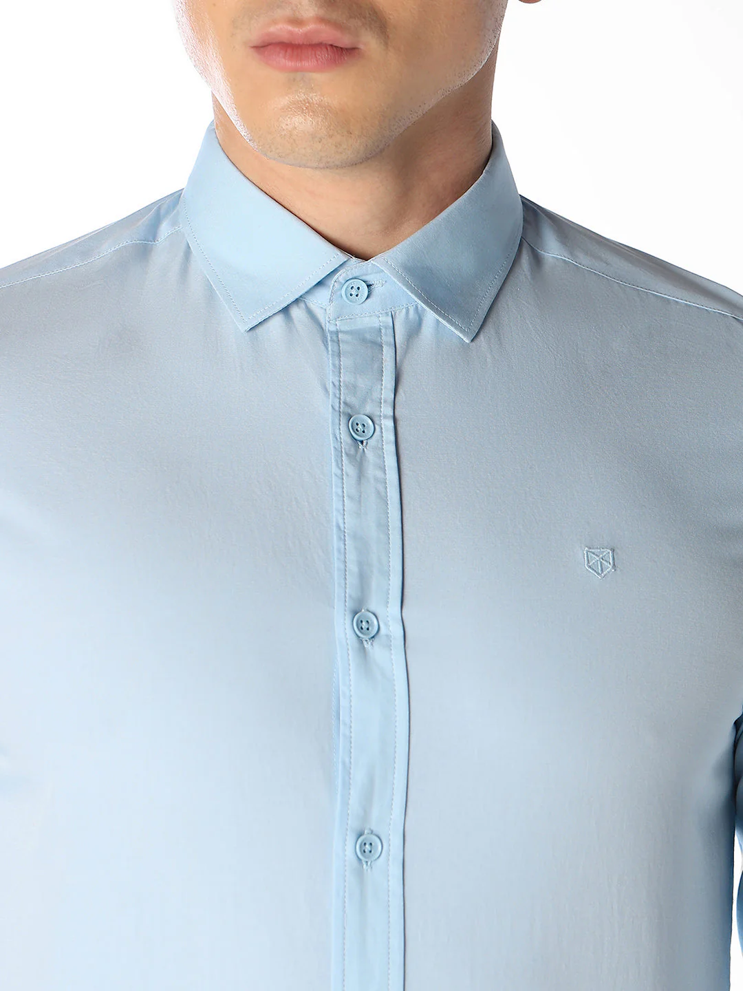 Light Blue Slim Fit Formal Shirt - Image 5