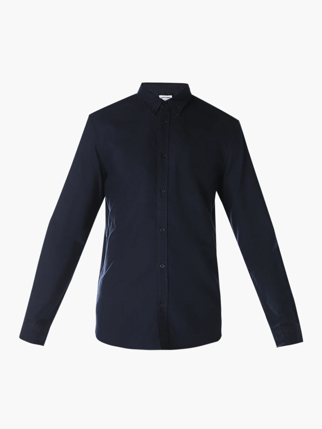 Navy Blue Cotton Regular Fit Shirt - Image 7
