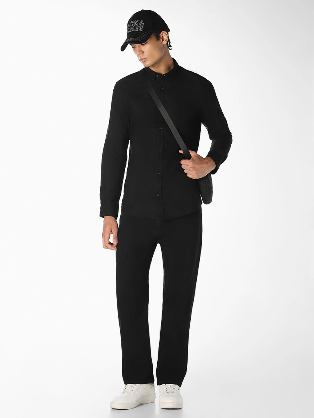 Black Cotton Regular Fit Shirt - Image 6
