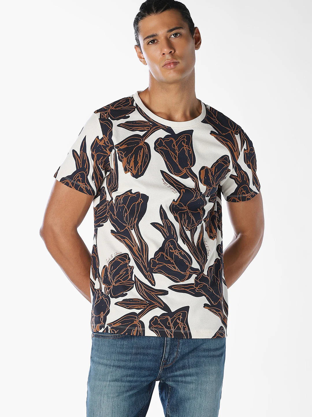 Floral Print Cotton T-shirt