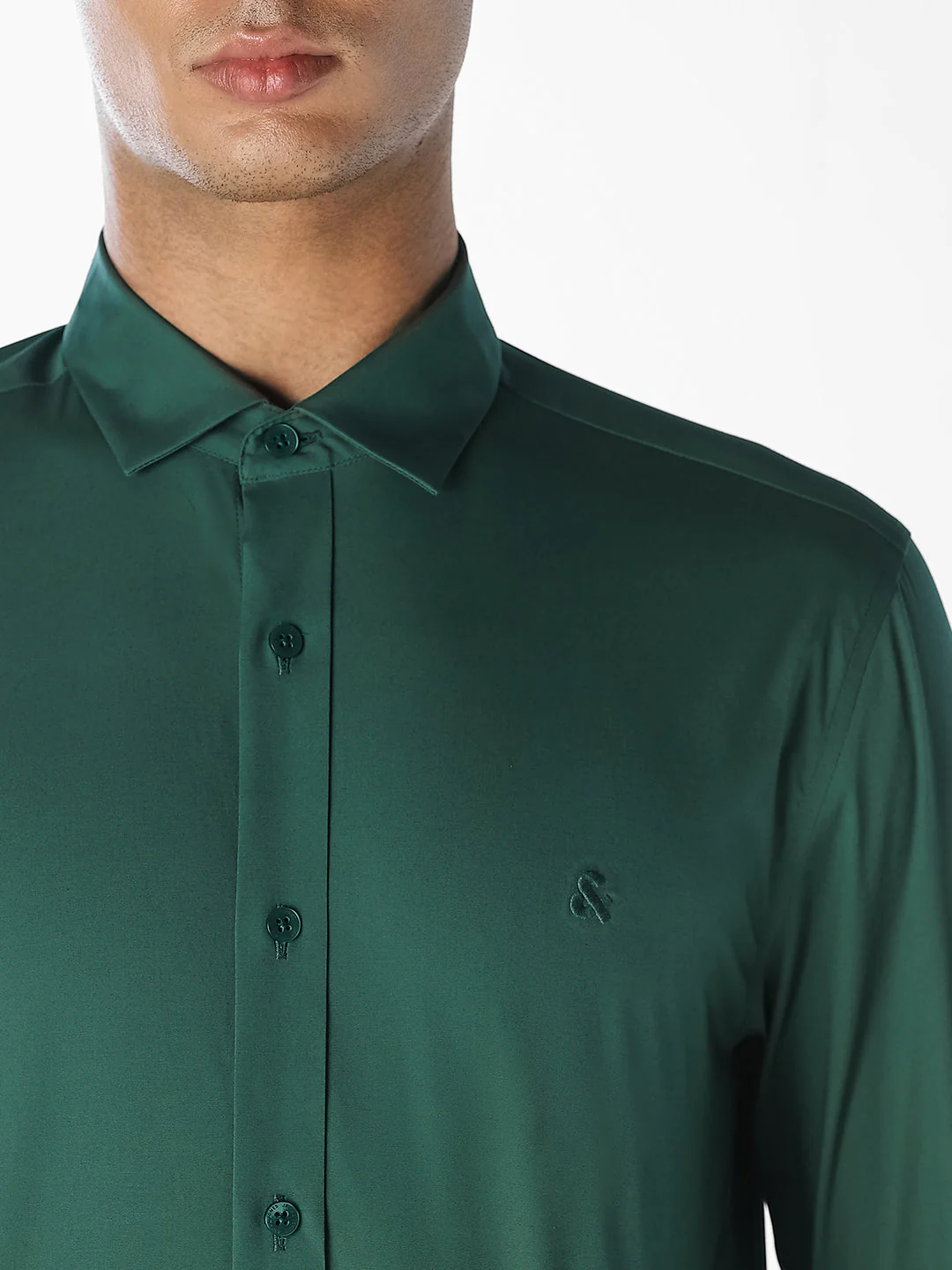 Green Formal Full Sleeves Shirt - Image 5