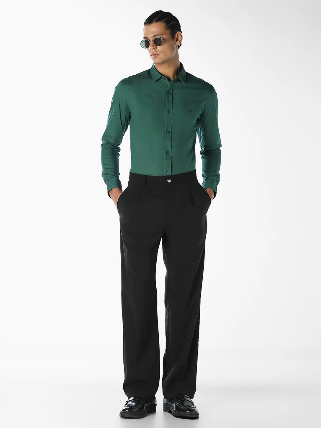 Green Formal Full Sleeves Shirt - Image 6