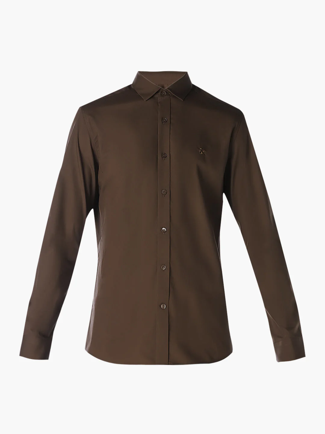 Chocolate Brown Formal Full Sleeves Shirt - Image 7