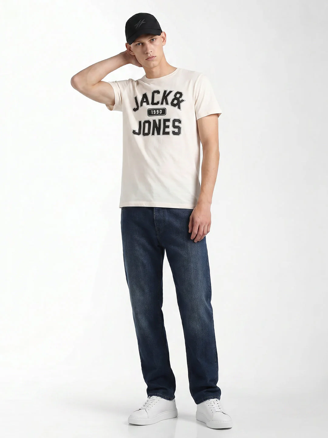Dark Blue Washed Dario Loose Fit Jeans - Image 6