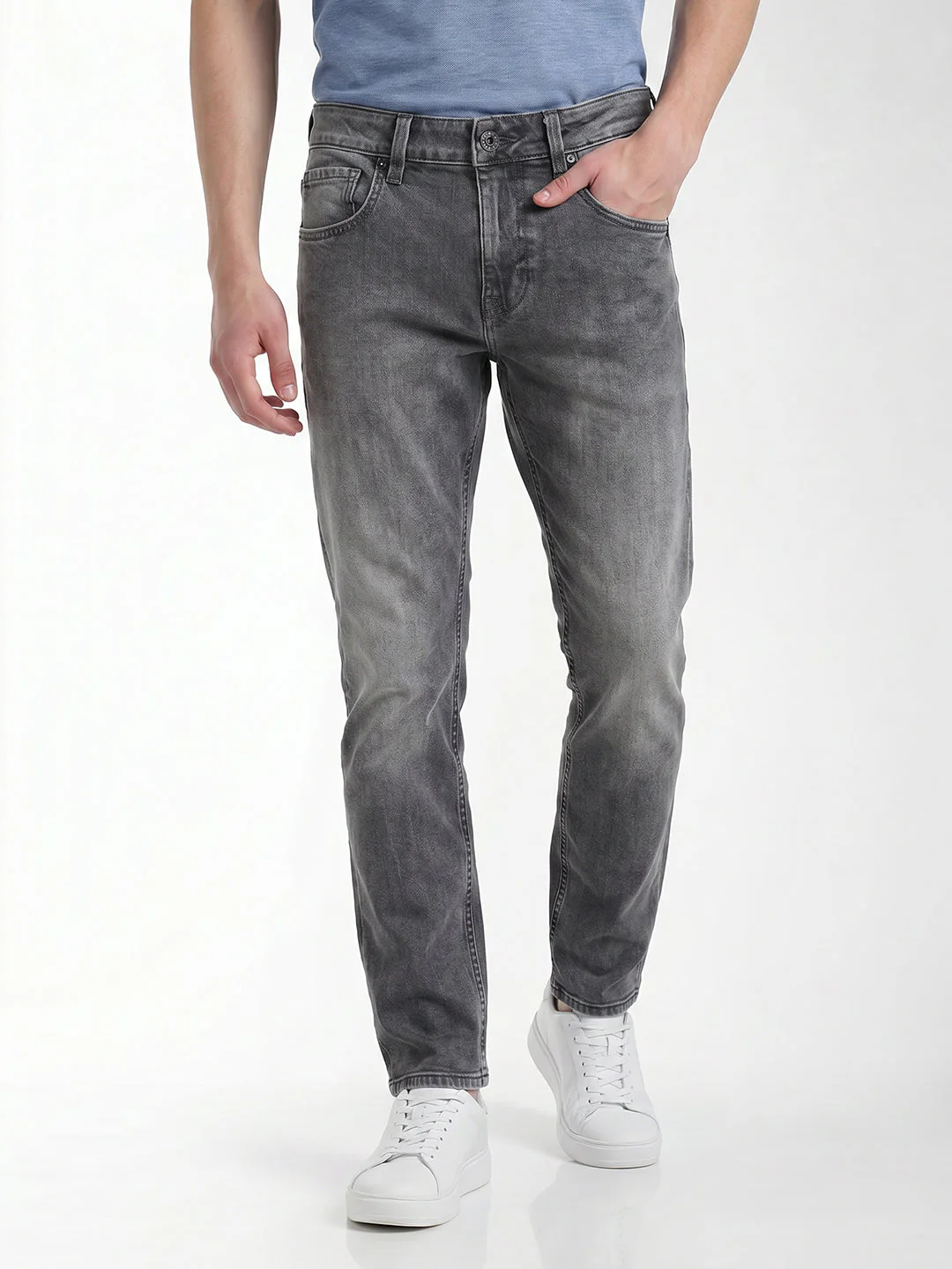 Grey Washed Glenn Slim Fit Jeans