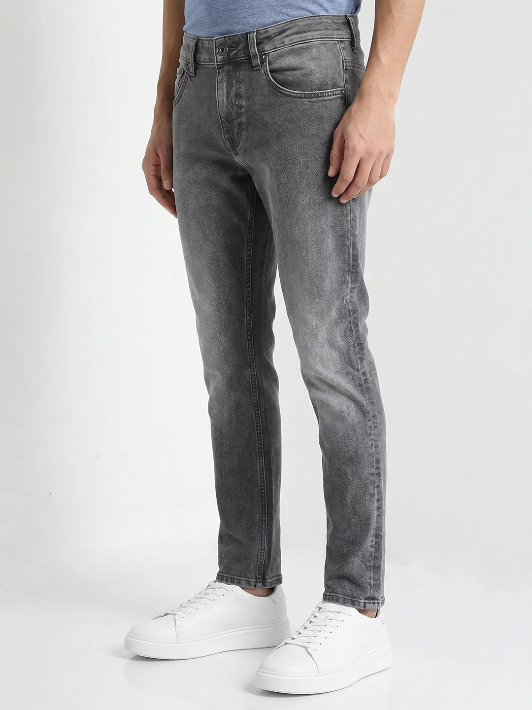 Grey Washed Glenn Slim Fit Jeans - Image 2