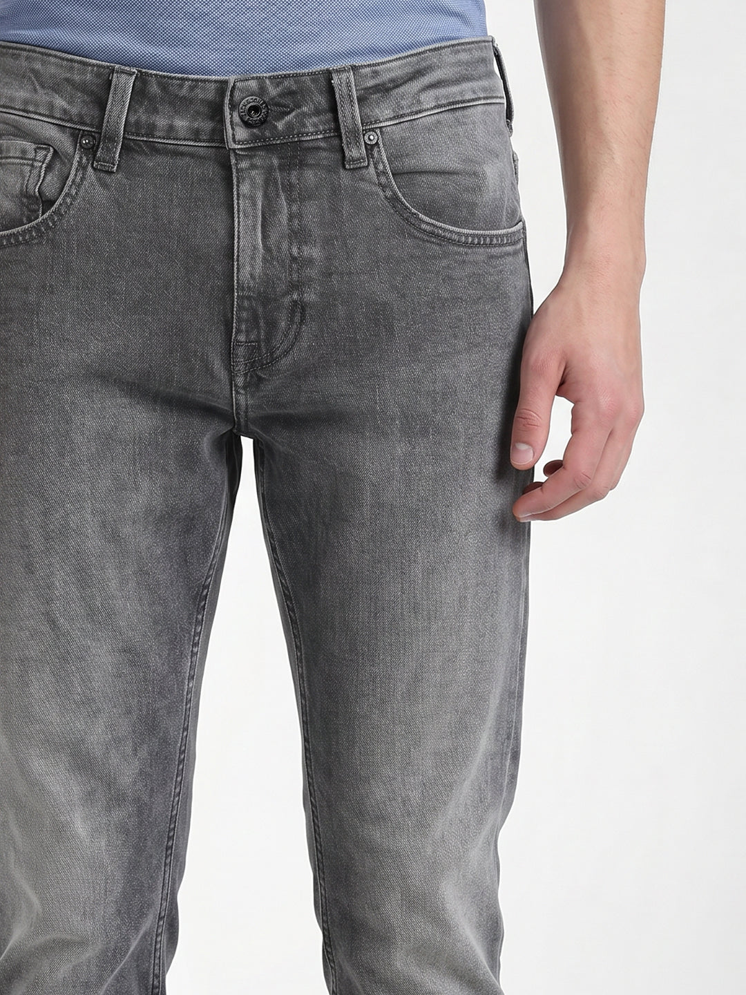 Grey Washed Glenn Slim Fit Jeans - Image 4