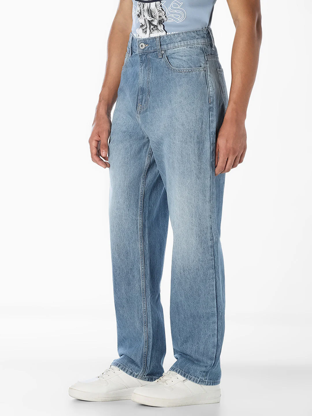 Light Blue Dario Loose Fit Jeans - Image 2