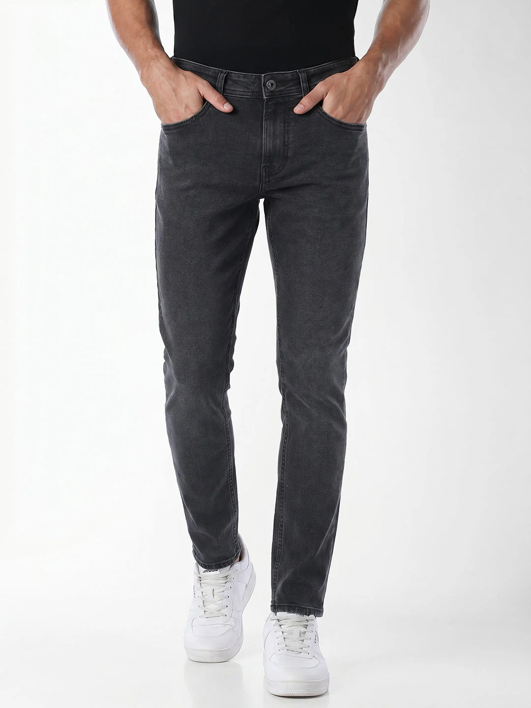 Charcoal grey wash slim fit jeans
